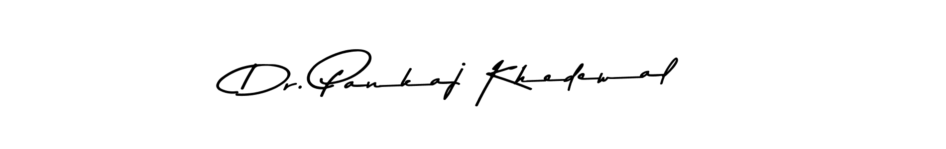 Create a beautiful signature design for name Dr. Pankaj Khedewal. With this signature (Asem Kandis PERSONAL USE) fonts, you can make a handwritten signature for free. Dr. Pankaj Khedewal signature style 9 images and pictures png