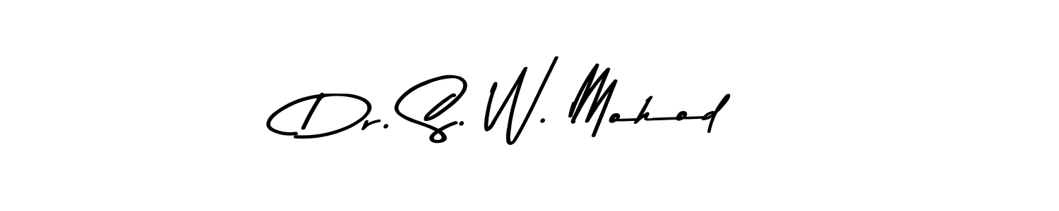 Make a beautiful signature design for name Dr. S. W. Mohod. Use this online signature maker to create a handwritten signature for free. Dr. S. W. Mohod signature style 9 images and pictures png