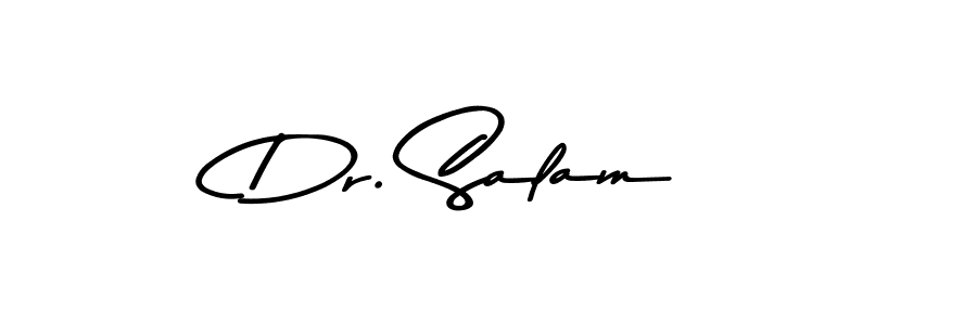 How to make Dr. Salam name signature. Use Asem Kandis PERSONAL USE style for creating short signs online. This is the latest handwritten sign. Dr. Salam signature style 9 images and pictures png