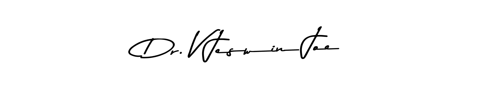 Use a signature maker to create a handwritten signature online. With this signature software, you can design (Asem Kandis PERSONAL USE) your own signature for name Dr. V Jeswin Joe. Dr. V Jeswin Joe signature style 9 images and pictures png