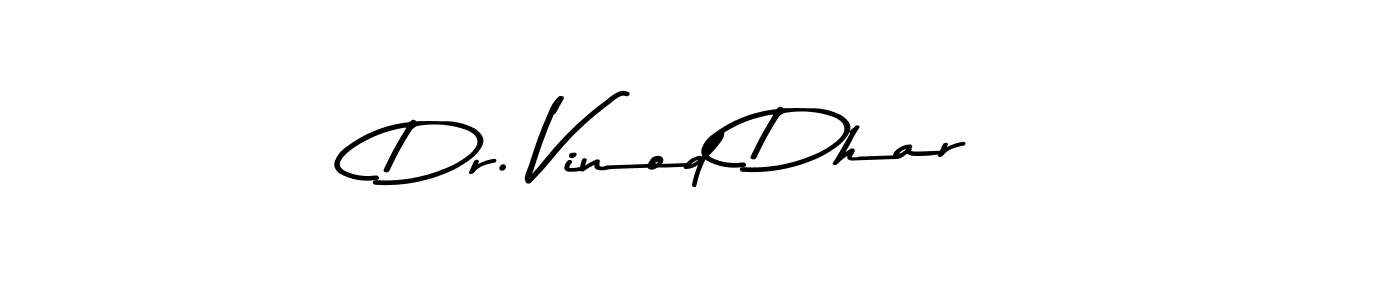 Dr. Vinod Dhar stylish signature style. Best Handwritten Sign (Asem Kandis PERSONAL USE) for my name. Handwritten Signature Collection Ideas for my name Dr. Vinod Dhar. Dr. Vinod Dhar signature style 9 images and pictures png