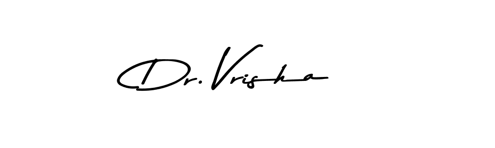 Make a beautiful signature design for name Dr. Vrisha. With this signature (Asem Kandis PERSONAL USE) style, you can create a handwritten signature for free. Dr. Vrisha signature style 9 images and pictures png