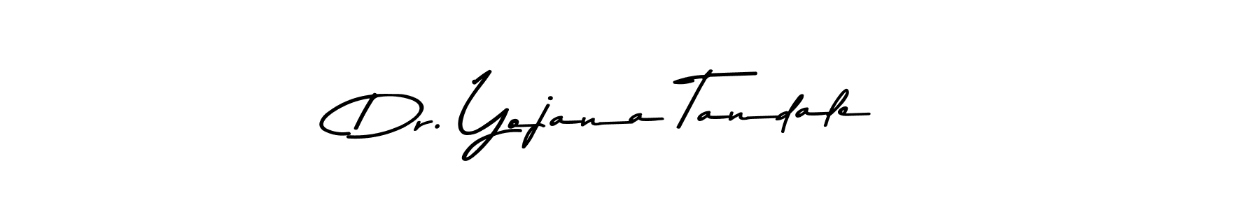 The best way (Asem Kandis PERSONAL USE) to make a short signature is to pick only two or three words in your name. The name Dr. Yojana Tandale include a total of six letters. For converting this name. Dr. Yojana Tandale signature style 9 images and pictures png