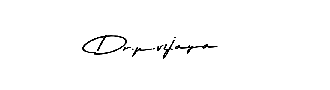 How to make Dr.p.vijaya name signature. Use Asem Kandis PERSONAL USE style for creating short signs online. This is the latest handwritten sign. Dr.p.vijaya signature style 9 images and pictures png