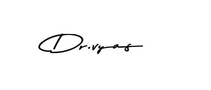 Create a beautiful signature design for name Dr.vyas. With this signature (Asem Kandis PERSONAL USE) fonts, you can make a handwritten signature for free. Dr.vyas signature style 9 images and pictures png