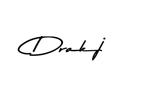 How to make Drakj name signature. Use Asem Kandis PERSONAL USE style for creating short signs online. This is the latest handwritten sign. Drakj signature style 9 images and pictures png
