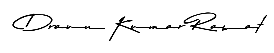 Draun Kumar Rawat stylish signature style. Best Handwritten Sign (Asem Kandis PERSONAL USE) for my name. Handwritten Signature Collection Ideas for my name Draun Kumar Rawat. Draun Kumar Rawat signature style 9 images and pictures png