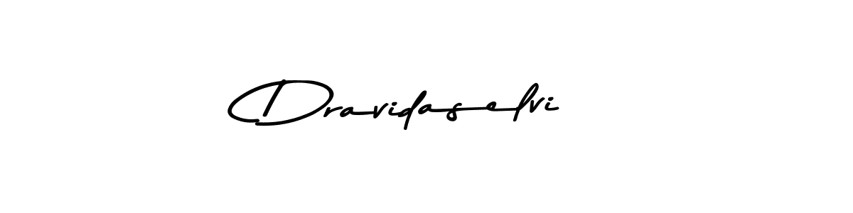 How to make Dravidaselvi name signature. Use Asem Kandis PERSONAL USE style for creating short signs online. This is the latest handwritten sign. Dravidaselvi signature style 9 images and pictures png