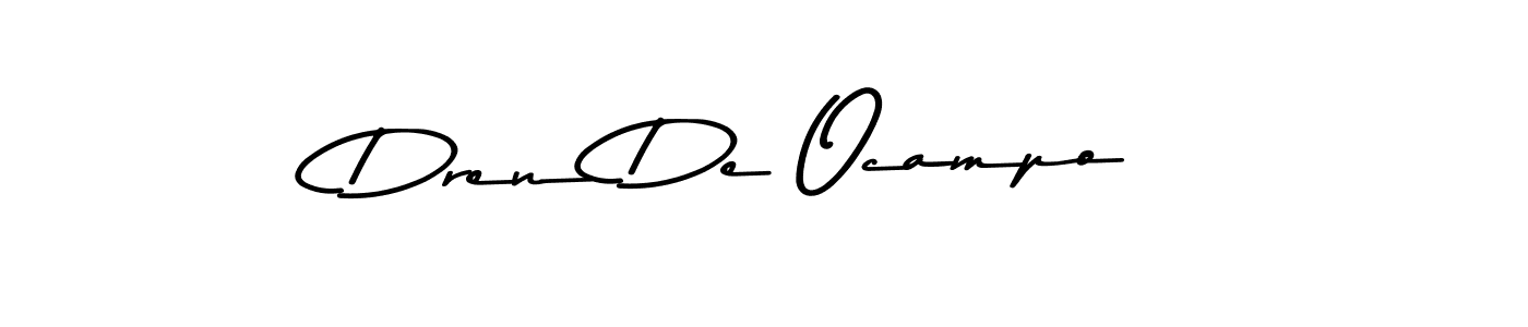Create a beautiful signature design for name Dren De Ocampo. With this signature (Asem Kandis PERSONAL USE) fonts, you can make a handwritten signature for free. Dren De Ocampo signature style 9 images and pictures png