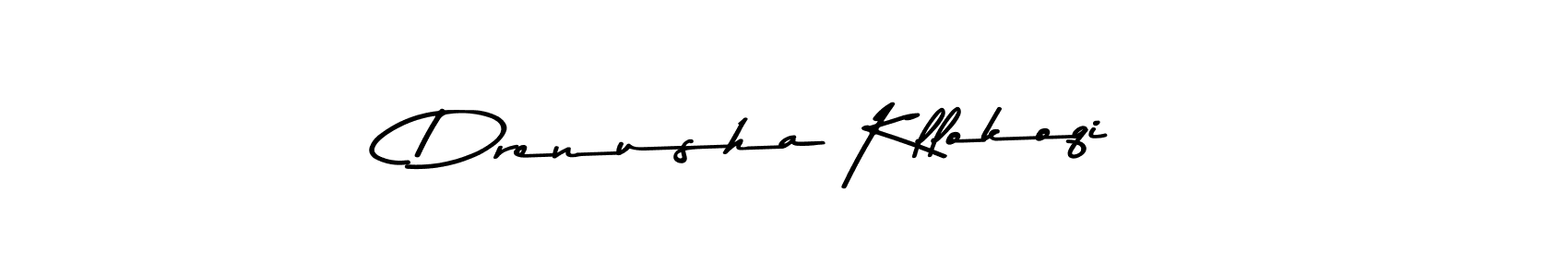 Design your own signature with our free online signature maker. With this signature software, you can create a handwritten (Asem Kandis PERSONAL USE) signature for name Drenusha Kllokoqi. Drenusha Kllokoqi signature style 9 images and pictures png