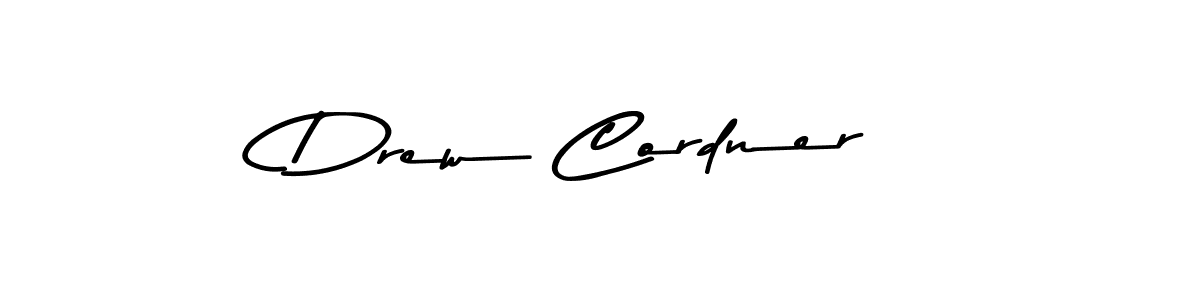 The best way (Asem Kandis PERSONAL USE) to make a short signature is to pick only two or three words in your name. The name Drew Cordner include a total of six letters. For converting this name. Drew Cordner signature style 9 images and pictures png