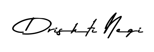 How to make Drishti Negi name signature. Use Asem Kandis PERSONAL USE style for creating short signs online. This is the latest handwritten sign. Drishti Negi signature style 9 images and pictures png