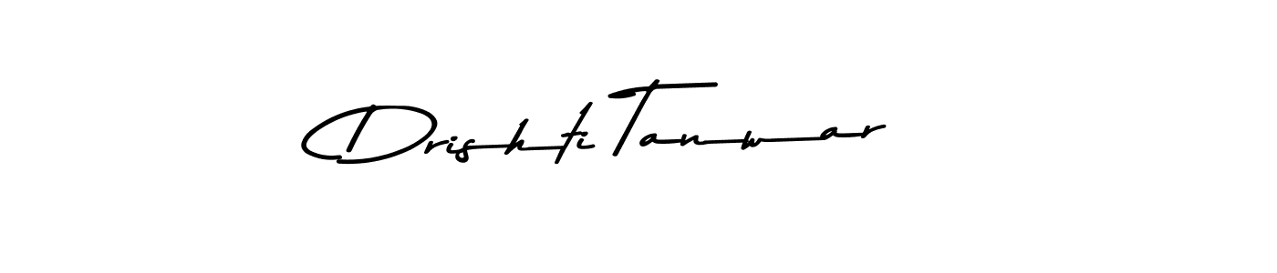 How to make Drishti Tanwar name signature. Use Asem Kandis PERSONAL USE style for creating short signs online. This is the latest handwritten sign. Drishti Tanwar signature style 9 images and pictures png