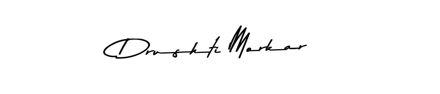 How to make Drushti Morkar signature? Asem Kandis PERSONAL USE is a professional autograph style. Create handwritten signature for Drushti Morkar name. Drushti Morkar signature style 9 images and pictures png