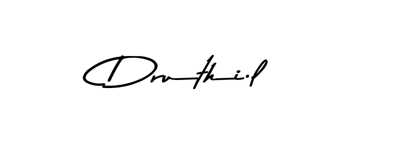 The best way (Asem Kandis PERSONAL USE) to make a short signature is to pick only two or three words in your name. The name Druthi.l include a total of six letters. For converting this name. Druthi.l signature style 9 images and pictures png