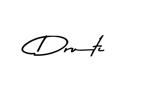 Design your own signature with our free online signature maker. With this signature software, you can create a handwritten (Asem Kandis PERSONAL USE) signature for name Druti. Druti signature style 9 images and pictures png