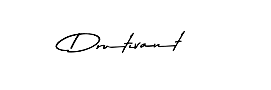 Make a beautiful signature design for name Drutivant. With this signature (Asem Kandis PERSONAL USE) style, you can create a handwritten signature for free. Drutivant signature style 9 images and pictures png