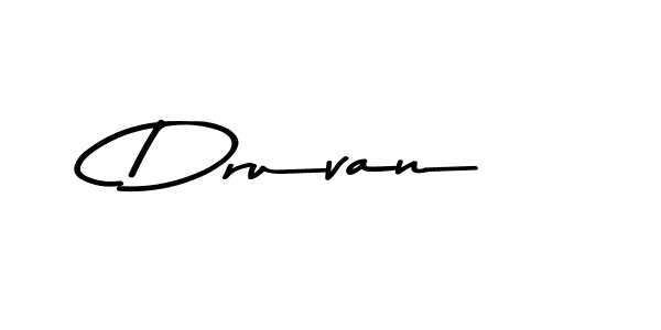 Design your own signature with our free online signature maker. With this signature software, you can create a handwritten (Asem Kandis PERSONAL USE) signature for name Druvan. Druvan signature style 9 images and pictures png