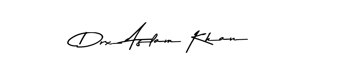 Also You can easily find your signature by using the search form. We will create Drx Aslam Khan name handwritten signature images for you free of cost using Asem Kandis PERSONAL USE sign style. Drx Aslam Khan signature style 9 images and pictures png