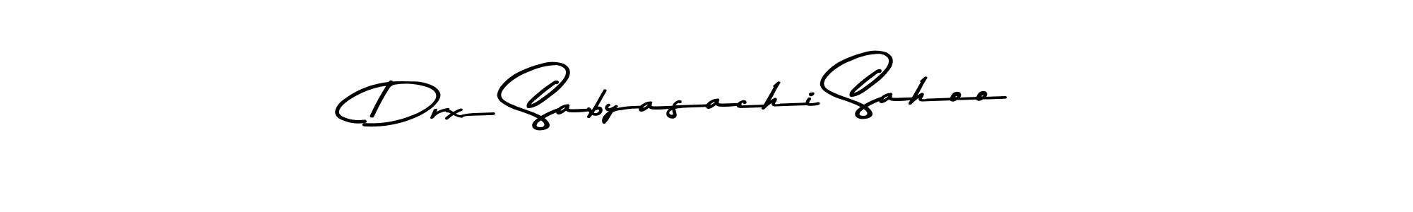 How to make Drx Sabyasachi Sahoo name signature. Use Asem Kandis PERSONAL USE style for creating short signs online. This is the latest handwritten sign. Drx Sabyasachi Sahoo signature style 9 images and pictures png