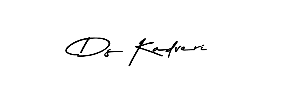 How to make Ds Kadveri name signature. Use Asem Kandis PERSONAL USE style for creating short signs online. This is the latest handwritten sign. Ds Kadveri signature style 9 images and pictures png