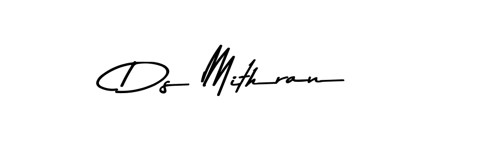 How to make Ds Mithran name signature. Use Asem Kandis PERSONAL USE style for creating short signs online. This is the latest handwritten sign. Ds Mithran signature style 9 images and pictures png