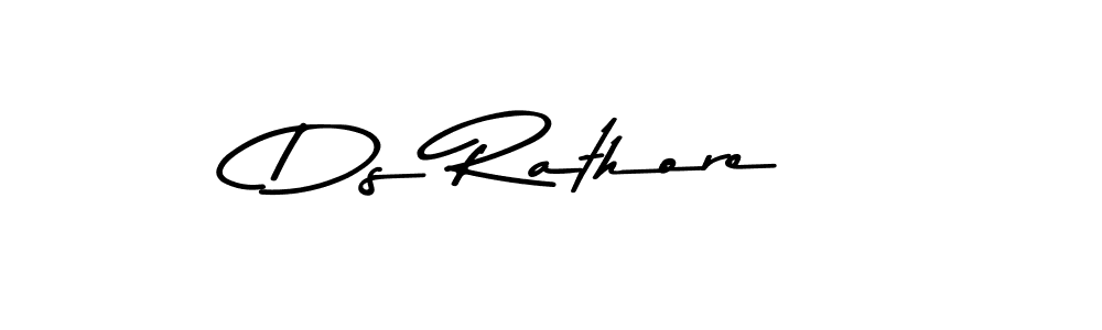 How to make Ds Rathore name signature. Use Asem Kandis PERSONAL USE style for creating short signs online. This is the latest handwritten sign. Ds Rathore signature style 9 images and pictures png