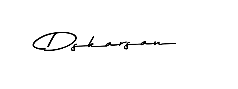 Make a beautiful signature design for name Dskarsan. With this signature (Asem Kandis PERSONAL USE) style, you can create a handwritten signature for free. Dskarsan signature style 9 images and pictures png