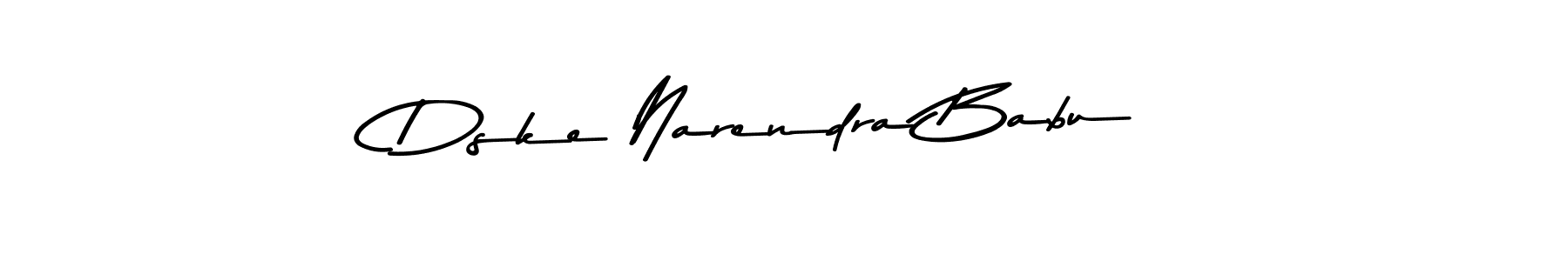 How to make Dske Narendra Babu name signature. Use Asem Kandis PERSONAL USE style for creating short signs online. This is the latest handwritten sign. Dske Narendra Babu signature style 9 images and pictures png