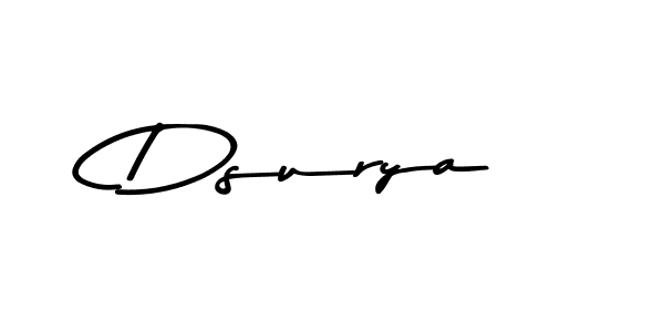 Create a beautiful signature design for name Dsurya. With this signature (Asem Kandis PERSONAL USE) fonts, you can make a handwritten signature for free. Dsurya signature style 9 images and pictures png