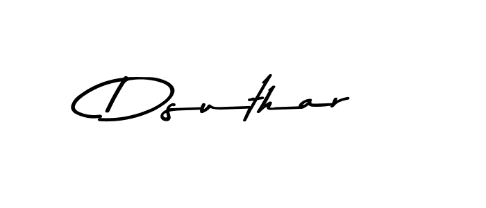 Dsuthar stylish signature style. Best Handwritten Sign (Asem Kandis PERSONAL USE) for my name. Handwritten Signature Collection Ideas for my name Dsuthar. Dsuthar signature style 9 images and pictures png