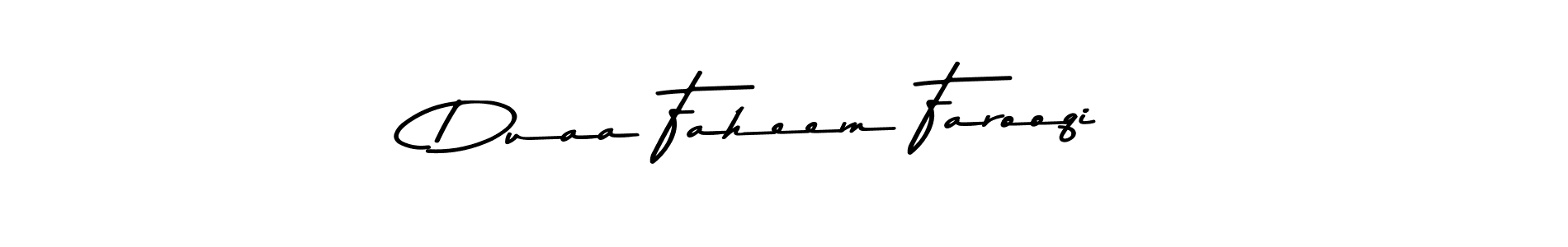 How to make Duaa Faheem Farooqi signature? Asem Kandis PERSONAL USE is a professional autograph style. Create handwritten signature for Duaa Faheem Farooqi name. Duaa Faheem Farooqi signature style 9 images and pictures png