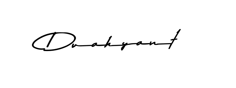 How to make Duahyant name signature. Use Asem Kandis PERSONAL USE style for creating short signs online. This is the latest handwritten sign. Duahyant signature style 9 images and pictures png