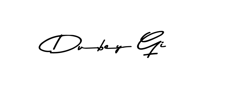 How to make Dubey Gi name signature. Use Asem Kandis PERSONAL USE style for creating short signs online. This is the latest handwritten sign. Dubey Gi signature style 9 images and pictures png