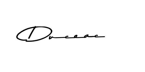 Design your own signature with our free online signature maker. With this signature software, you can create a handwritten (Asem Kandis PERSONAL USE) signature for name Duceac. Duceac signature style 9 images and pictures png