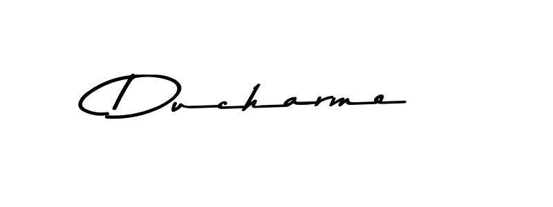 Ducharme stylish signature style. Best Handwritten Sign (Asem Kandis PERSONAL USE) for my name. Handwritten Signature Collection Ideas for my name Ducharme. Ducharme signature style 9 images and pictures png