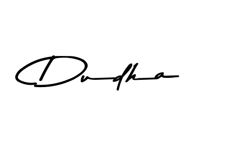 Design your own signature with our free online signature maker. With this signature software, you can create a handwritten (Asem Kandis PERSONAL USE) signature for name Dudha. Dudha signature style 9 images and pictures png