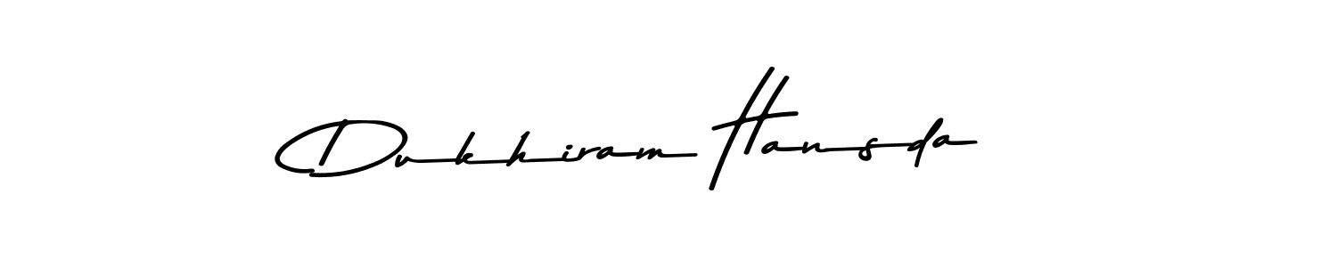 Design your own signature with our free online signature maker. With this signature software, you can create a handwritten (Asem Kandis PERSONAL USE) signature for name Dukhiram Hansda. Dukhiram Hansda signature style 9 images and pictures png