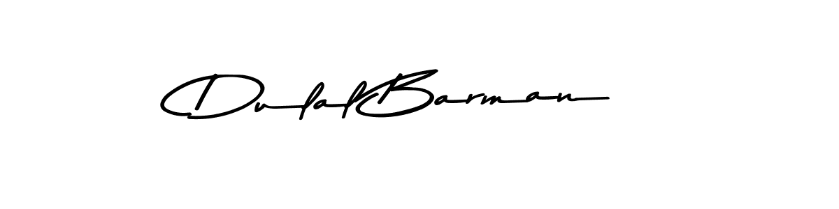 How to make Dulal Barman name signature. Use Asem Kandis PERSONAL USE style for creating short signs online. This is the latest handwritten sign. Dulal Barman signature style 9 images and pictures png