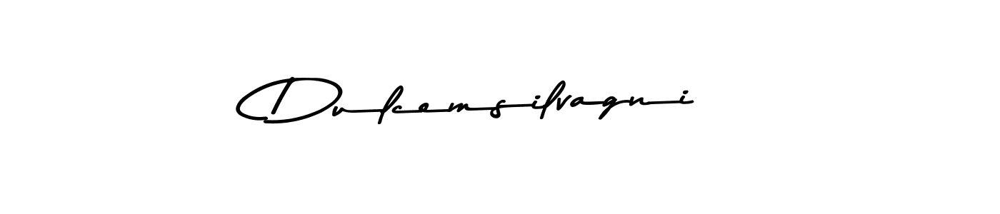 Make a beautiful signature design for name Dulcemsilvagni. With this signature (Asem Kandis PERSONAL USE) style, you can create a handwritten signature for free. Dulcemsilvagni signature style 9 images and pictures png