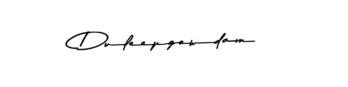 Use a signature maker to create a handwritten signature online. With this signature software, you can design (Asem Kandis PERSONAL USE) your own signature for name Duleepgowdam. Duleepgowdam signature style 9 images and pictures png