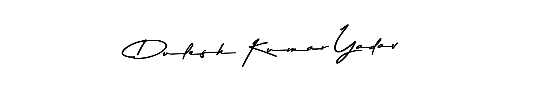 Make a beautiful signature design for name Dulesh Kumar Yadav. With this signature (Asem Kandis PERSONAL USE) style, you can create a handwritten signature for free. Dulesh Kumar Yadav signature style 9 images and pictures png