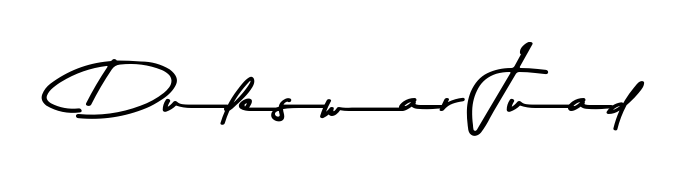 A stylish, flowing autograph style designed for name Duleswar Juad using Asem Kandis PERSONAL USE typography. Perfect for digital creative projects. Duleswar Juad signature style 9 images and pictures png