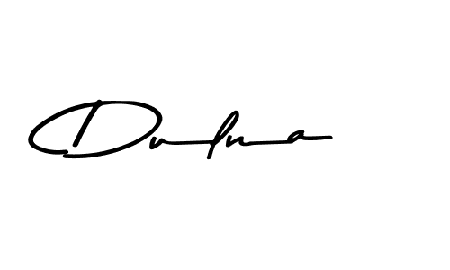 Make a beautiful signature design for name Dulna. With this signature (Asem Kandis PERSONAL USE) style, you can create a handwritten signature for free. Dulna signature style 9 images and pictures png