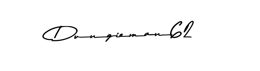 Design your own signature with our free online signature maker. With this signature software, you can create a handwritten (Asem Kandis PERSONAL USE) signature for name Dungieman62. Dungieman62 signature style 9 images and pictures png