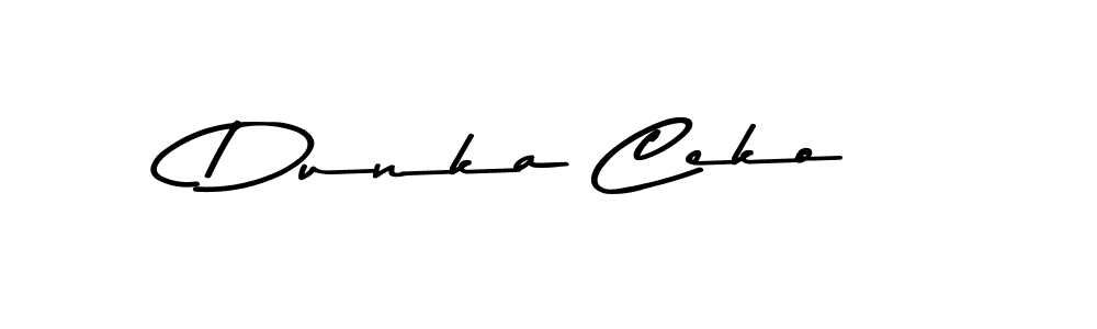 Dunka Ceko stylish signature style. Best Handwritten Sign (Asem Kandis PERSONAL USE) for my name. Handwritten Signature Collection Ideas for my name Dunka Ceko. Dunka Ceko signature style 9 images and pictures png