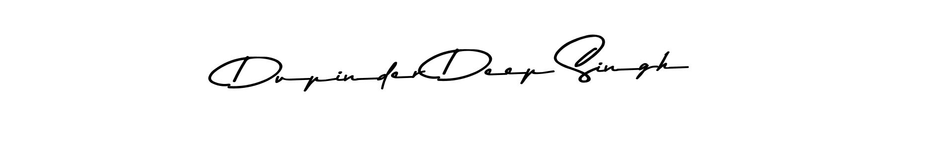 How to make Dupinder Deep Singh name signature. Use Asem Kandis PERSONAL USE style for creating short signs online. This is the latest handwritten sign. Dupinder Deep Singh signature style 9 images and pictures png