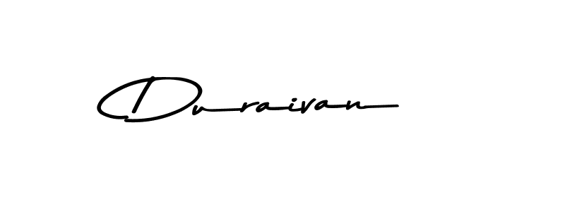 Make a beautiful signature design for name Duraivan. With this signature (Asem Kandis PERSONAL USE) style, you can create a handwritten signature for free. Duraivan signature style 9 images and pictures png
