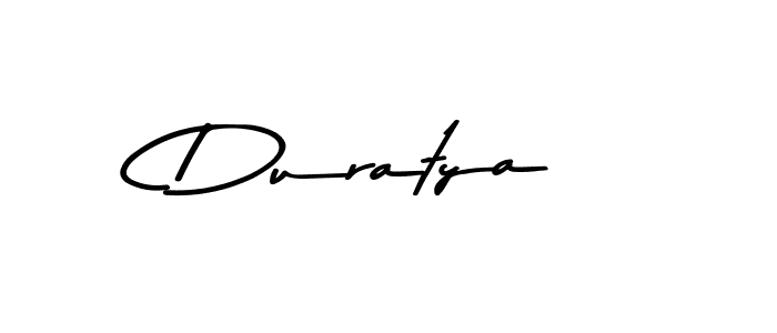 Create a beautiful signature design for name Duratya. With this signature (Asem Kandis PERSONAL USE) fonts, you can make a handwritten signature for free. Duratya signature style 9 images and pictures png