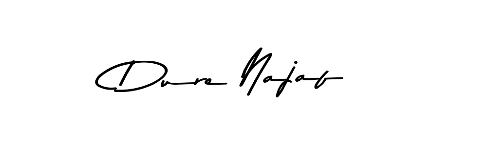 Design your own signature with our free online signature maker. With this signature software, you can create a handwritten (Asem Kandis PERSONAL USE) signature for name Dure Najaf. Dure Najaf signature style 9 images and pictures png